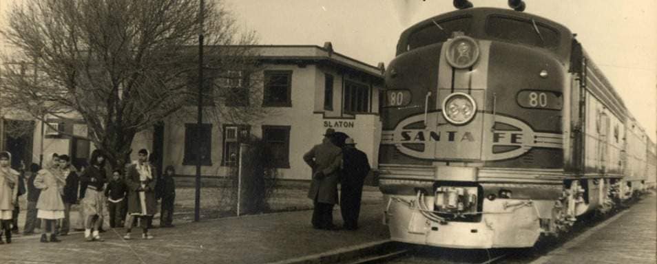 Harvey House with Train